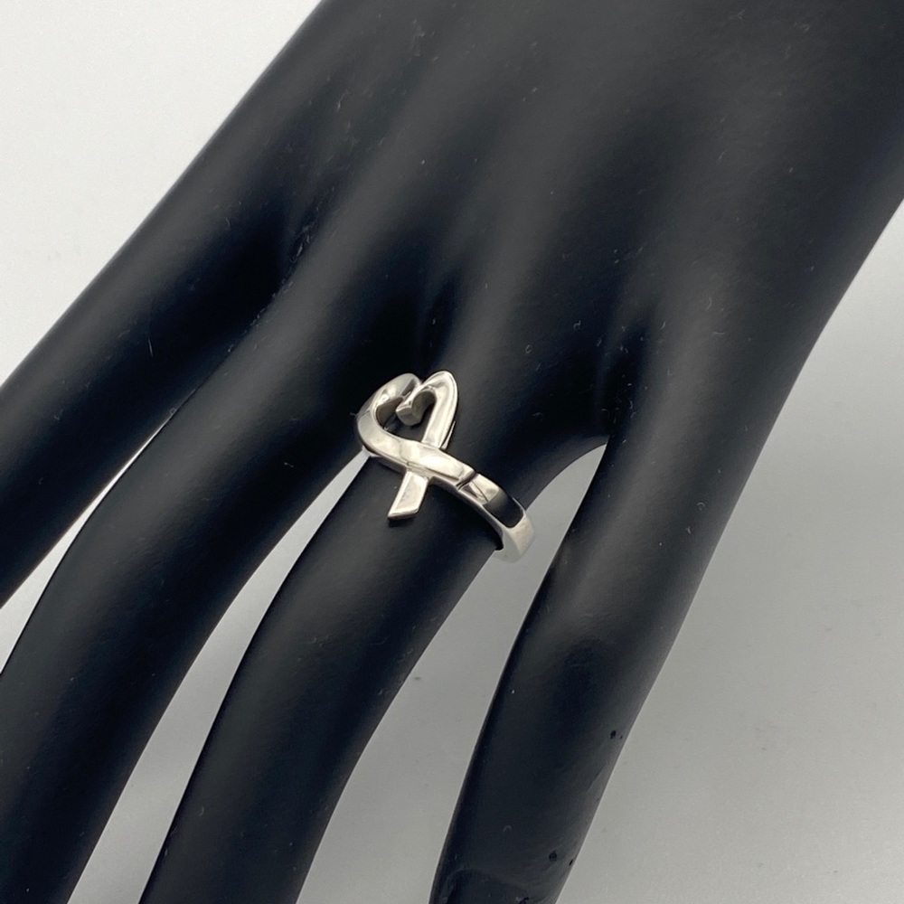 Tiffany & Co. Sterling Silver 925 Paloma Picasso Loving Heart Ring Size 5 1/2